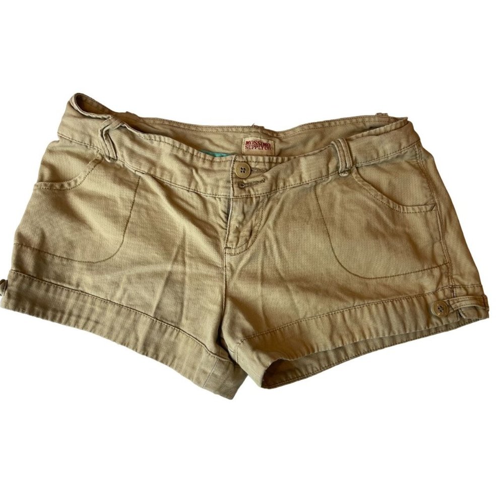 Mossimo Supply Co Womens Chino Shorts VN3578628 100% Cotton Solid Khaki Size 5